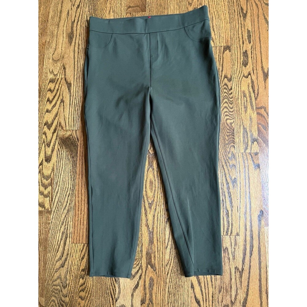 Spanx The Perfect Pant Ankle Ponte Pull On Olive Green Leggings Size 3XL